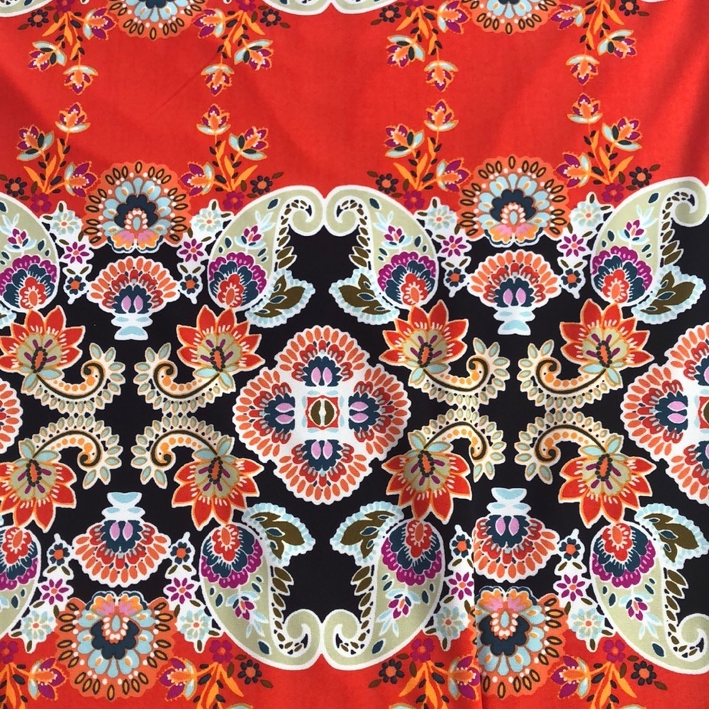 ELIZA J Floral Print Short Sleeve Dress Bateau Neckline Zip Back Women’s 8 NWOT - Picture 4 of 16
